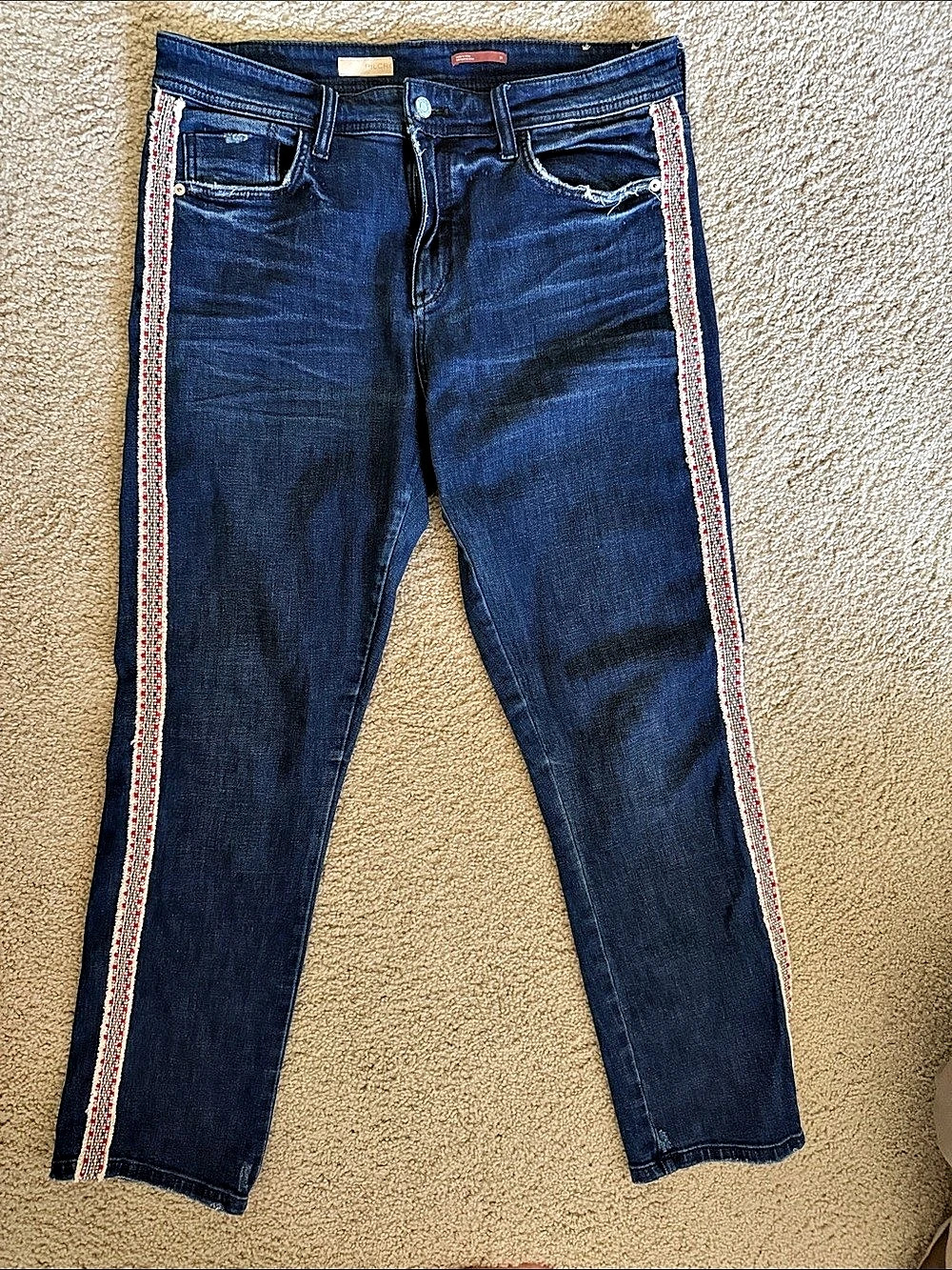 Pilcro Ultra Skinny Side Stripe Jeans Waist 31 Blue